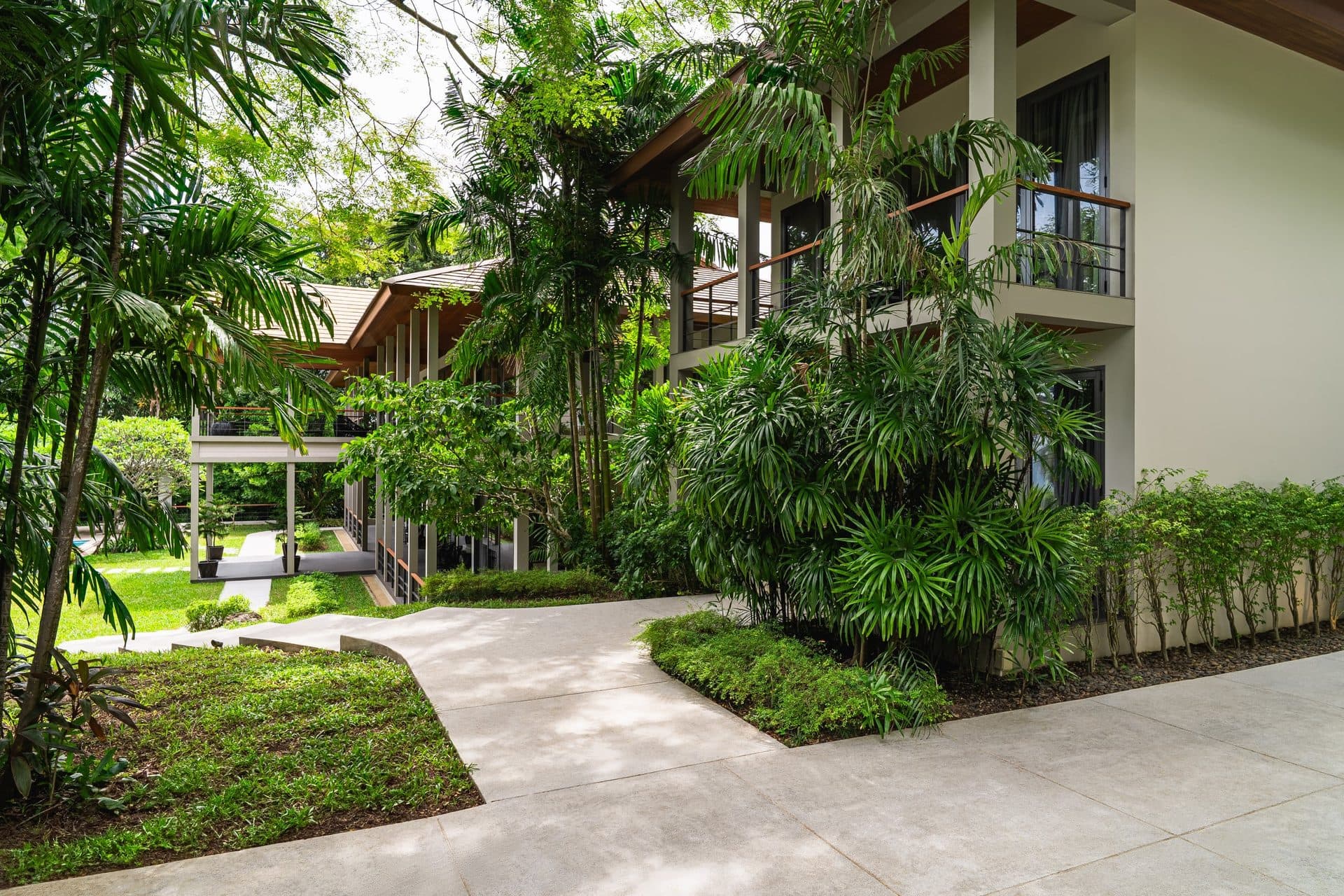 Elegant villa entrance